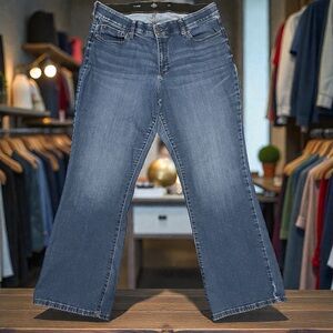 St. John's Bay Women's Plus 18W Flare Leg Jeans Blue Medium Wash